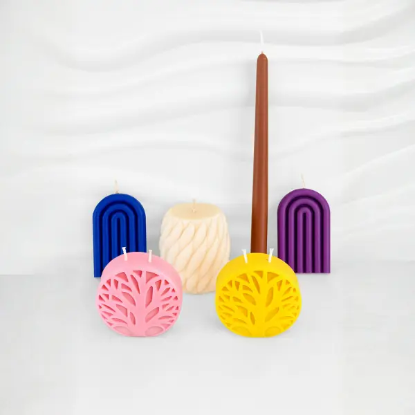 Ensemble de bougies artisanales des Bougies de Charlène vendues par Meli Medium